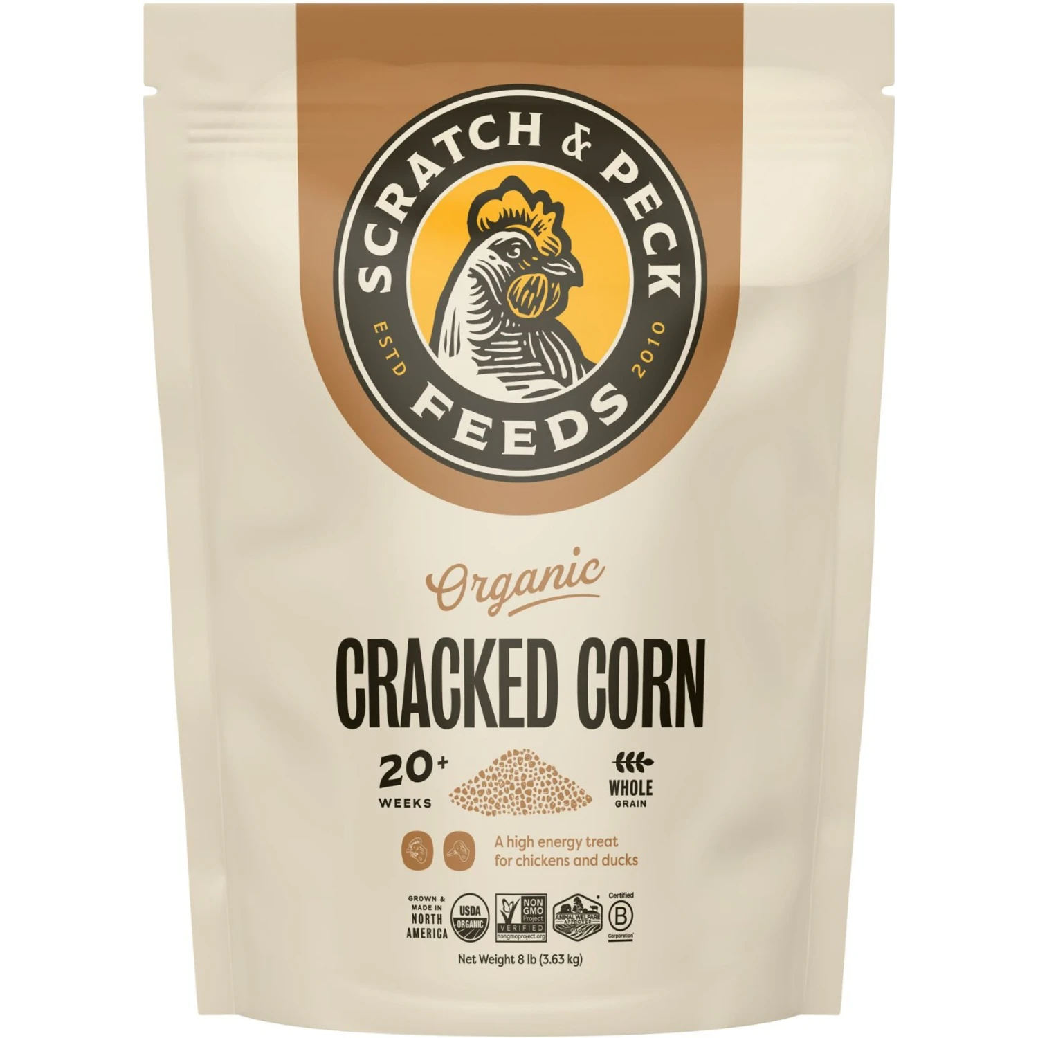 Scratch And Peck Feeds Cluckin' Good Organic Cracked Corn Poultry Treats 1 Scratch And Peck Feeds Cluckin' Good Organic Cracked Corn Poultry Treats