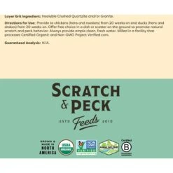 Scratch And Peck Feeds Cluckin' Good Layer Grit Chicken Supplement, 7-lb Bag -Meadow Farm 240004 PT6. AC SS1800 V1681145661