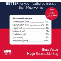 Value Grubs Black Soldier Fly Larvae Chicken, Duck, & Bird Feed & Molting Supplement -Meadow Farm 254725 PT7. AC SS1800 V1602632794