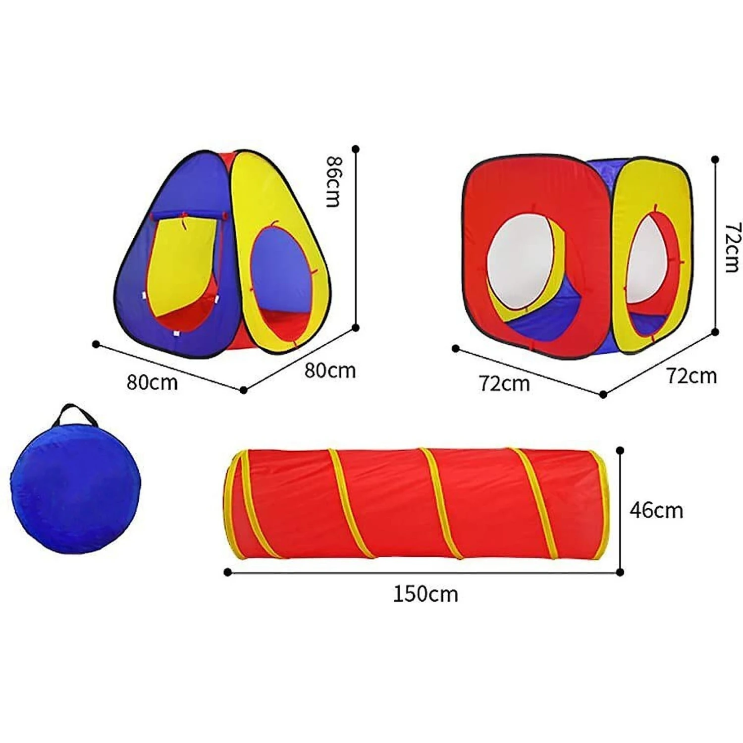 Piggy Poo And Crew Play Tunnel & Pop Up Ball Pit Tent With 50 Balls Pet Toy 2 Piggy Poo And Crew Play Tunnel & Pop Up Ball Pit Tent With 50 Balls Pet Toy - Image 2