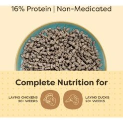 Scratch And Peck Feeds Organic Chicken & Duck Feed Layer Pellets 16% Protein -Meadow Farm 263486 PT4. AC SS1800 V1694618351