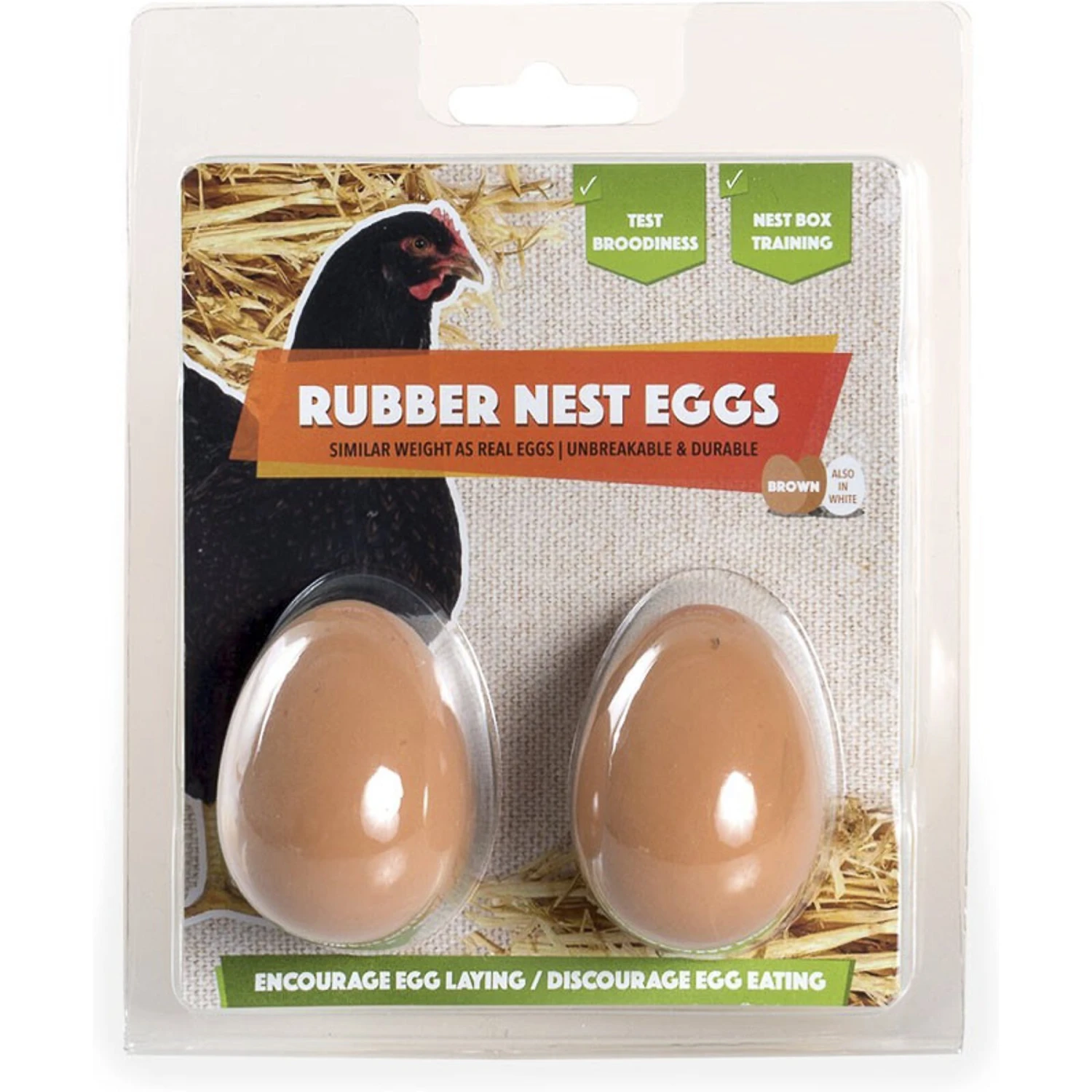 My Favorite Chicken Rubber Nest Eggs, 2 Count, Brown 1 My Favorite Chicken Rubber Nest Eggs, 2 Count, Brown