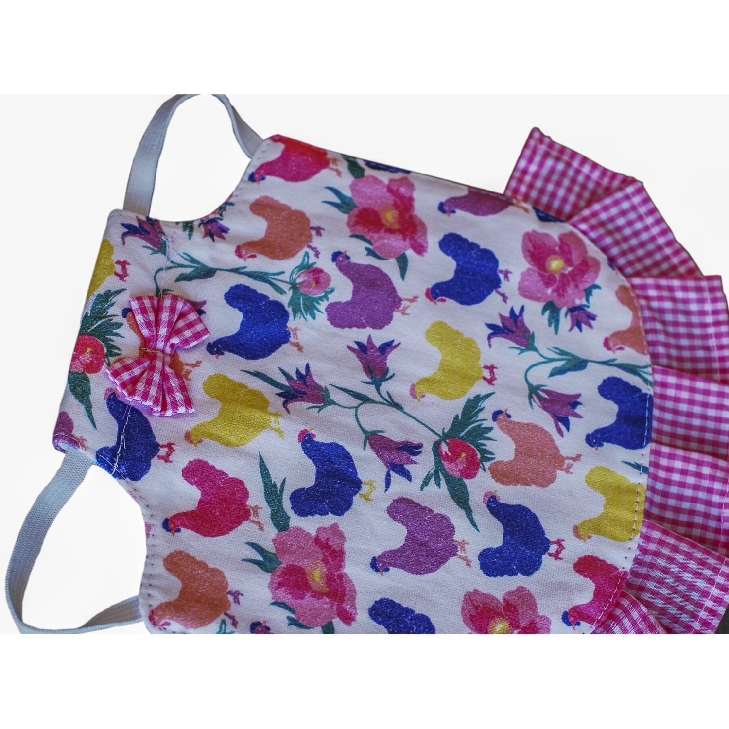 Hen Couture Chickens & Tulips Hen Saddle 3 Hen Couture Chickens & Tulips Hen Saddle - Image 3