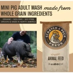 Scratch And Peck Feeds Organic Mini Pig Adult Feed -Meadow Farm 286486 PT2. AC SS1800 V1682018215