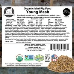 Scratch And Peck Feeds Organic Mini Pig Young Feed -Meadow Farm 286488 PT7. AC SS1800 V1682018549