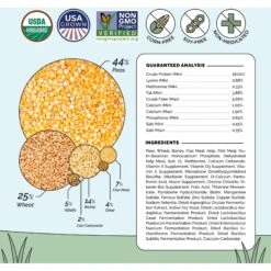 Mile Four 18% Organic Whole Grain Grower Chicken & Duck Feed -Meadow Farm 286876 PT3. AC SS1800 V1686085798