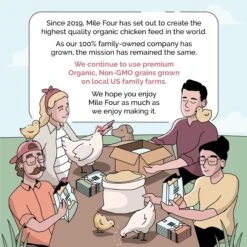 Mile Four 18% Organic Whole Grain Grower Chicken & Duck Feed -Meadow Farm 286876 PT7. AC SS1800 V1686085852