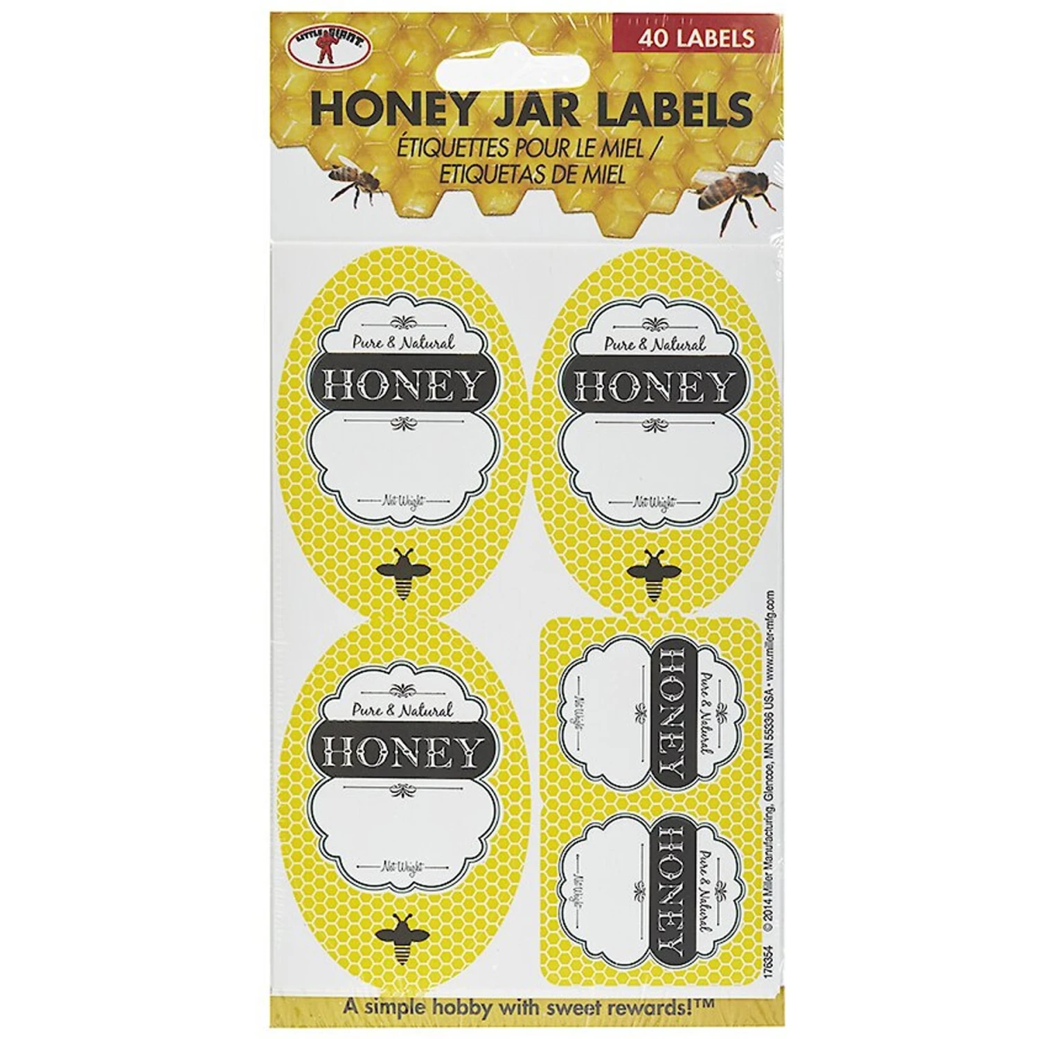 Little Giant Honey Jar Bee Labels 1 Little Giant Honey Jar Bee Labels