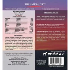 The Natural Vet Red Cal Multi-Species Herbal Fleece & Fiber Supplement -Meadow Farm 296338 PT2. AC SS1800 V1631639782