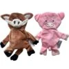 Piggy Poo And Crew Pig & Boar Paper Crinkle Squeaker Toy, 2 Count