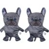 Piggy Poo And Crew French Bulldog Paper Crinkle Squeaker Toy, 2 Count