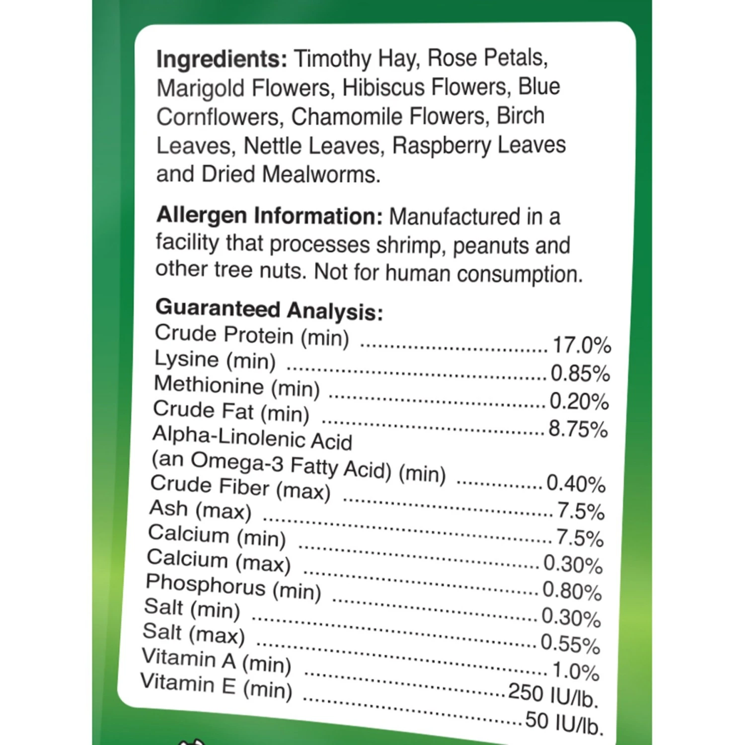 Brown's Encore Natural Farm Fresh Fixins Flowers, Herbs & Mealworms Bird Treats, 5-oz Bag 5 Brown's Encore Natural Farm Fresh Fixins Flowers, Herbs & Mealworms Bird Treats, 5-oz Bag - Image 5