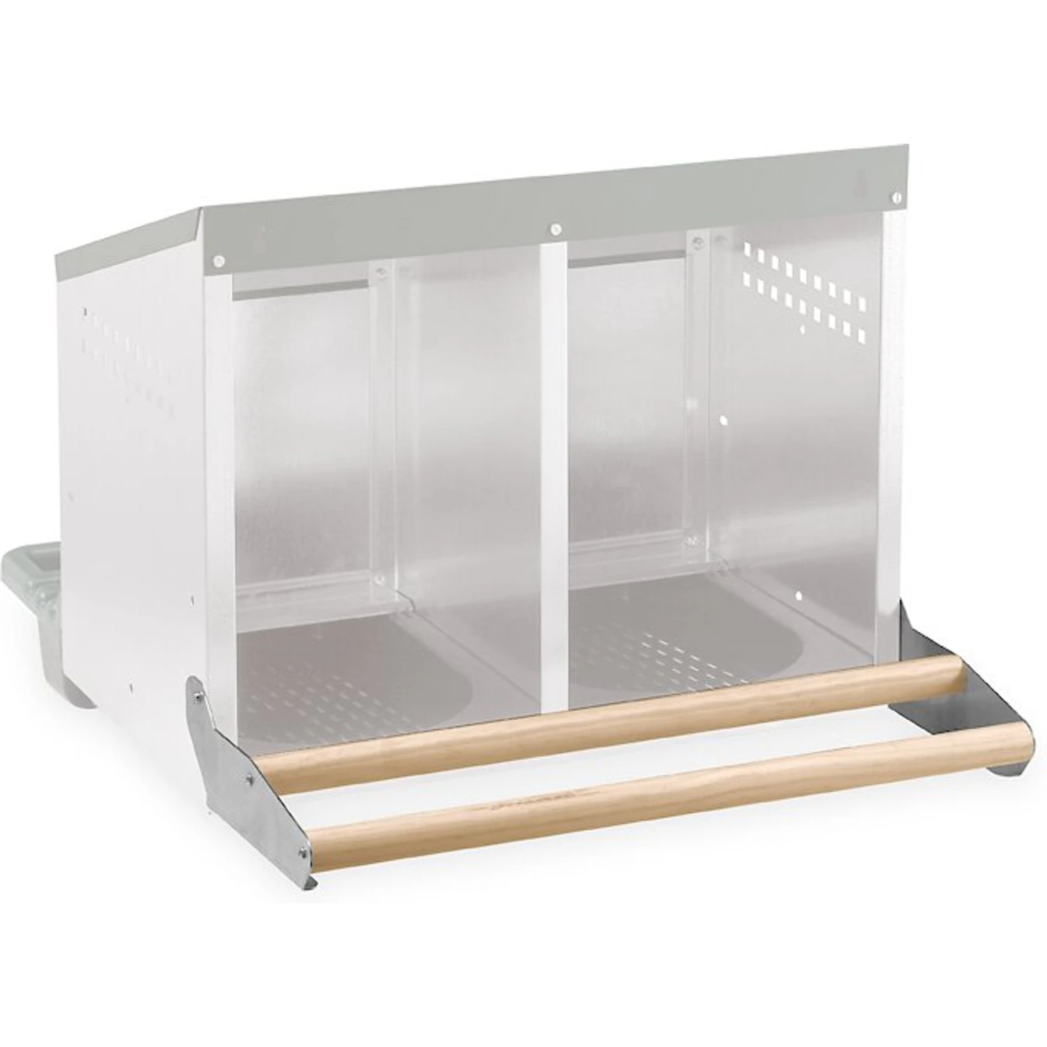 Homestead Essentials Reverse Roll Out 2 Compartment Poultry Nesting Box 1 Homestead Essentials Reverse Roll Out 2 Compartment Poultry Nesting Box