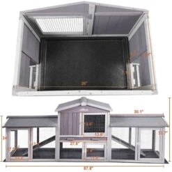 Aivituvin 33.7-in Extra Large Chicken Coop -Meadow Farm 308176 PT3. AC SS1800 V1630098696