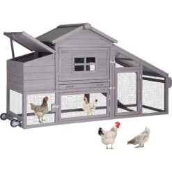 Aivituvin Rabbit Hutch & Chicken Coop, 39.4-in