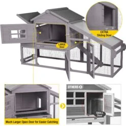 Aivituvin Rabbit Hutch & Chicken Coop, 39.4-in -Meadow Farm 308182 PT3. AC SS1800 V1630097511
