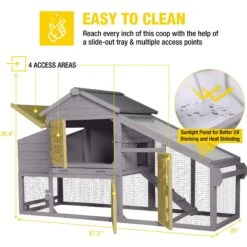 Aivituvin Rabbit Hutch & Chicken Coop, 39.4-in -Meadow Farm 308182 PT4. AC SS1800 V1630100198