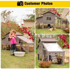 Aivituvin Rabbit Hutch & Chicken Coop, 39.4-in -Meadow Farm 308182 PT5. AC SS1800 V1630099627