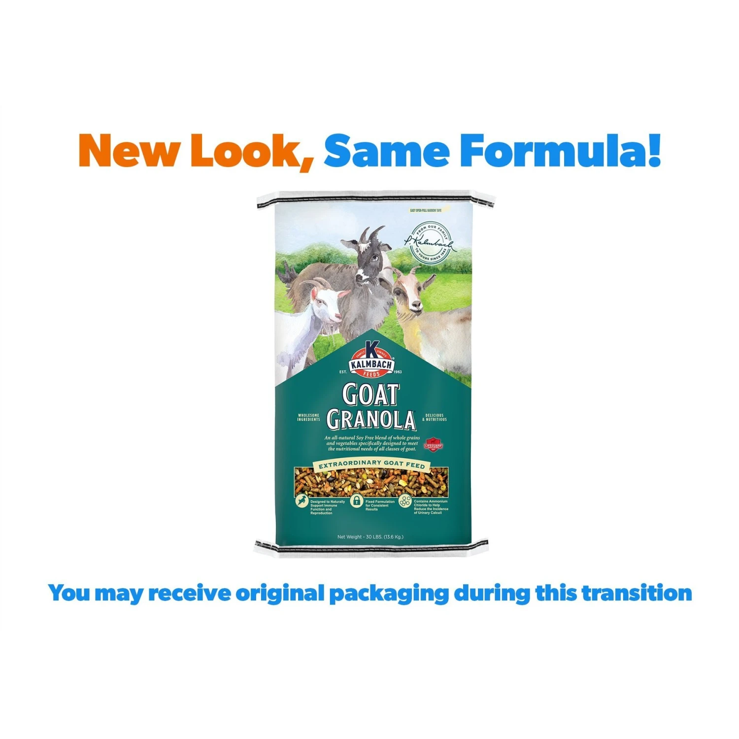 Kalmbach Feeds Granola Goat Food, 30-lb Bag 2 Kalmbach Feeds Granola Goat Food, 30-lb Bag - Image 2