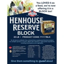 Kalmbach Feeds Henhouse Reserve Poultry Supplement, 20-lb Block 7 Kalmbach Feeds Henhouse Reserve Poultry Supplement, 20-lb Block -Meadow Farm 315395 PT3. AC SS1800 V1626733608