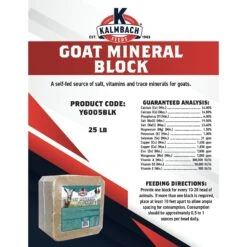 Kalmbach Feeds Vitamin & Mineral Goat Supplement, 25-lb Block 5 Kalmbach Feeds Vitamin & Mineral Goat Supplement, 25-lb Block -Meadow Farm 315397 PT2. AC SS1800 V1626730282