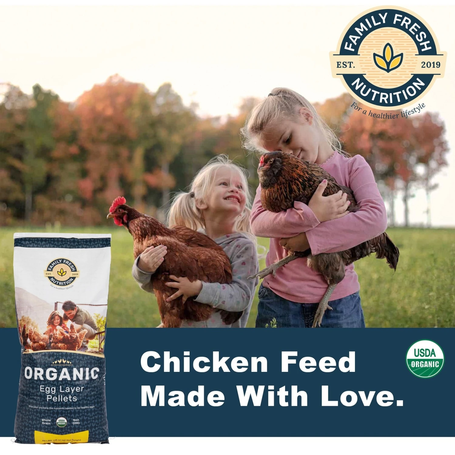 Family Fresh Nutrition Organic Egg Layer Pellets Chicken Food 4 Family Fresh Nutrition Organic Egg Layer Pellets Chicken Food - Image 4