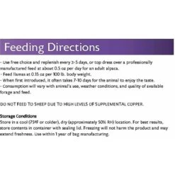 Mazuri Mineral Vitamin E Blend Alpaca Supplement, 25-lb Bag -Meadow Farm 334017 PT6. AC SS1800 V1633995090