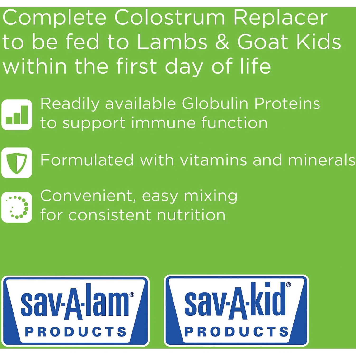 Sav-A-Caf Sav-A-Lam Sav-A-Kid Lamb & Kid Colostrum Replacer, 10-oz Pouch 6 Sav-A-Caf Sav-A-Lam Sav-A-Kid Lamb & Kid Colostrum Replacer, 10-oz Pouch - Image 6