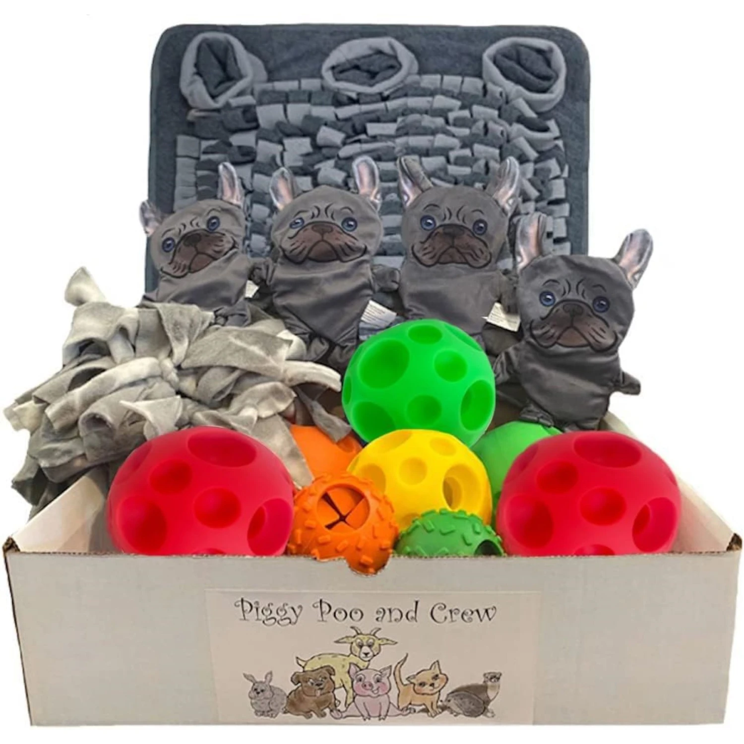 Piggy Poo And Crew Pet Activity Ball Box, 18 X 20-in 1 Piggy Poo And Crew Pet Activity Ball Box, 18 X 20-in