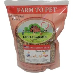 Little Farmer Products Homegrown Bugs Black Soldier Fly Grubs & Grains Chicken Treats