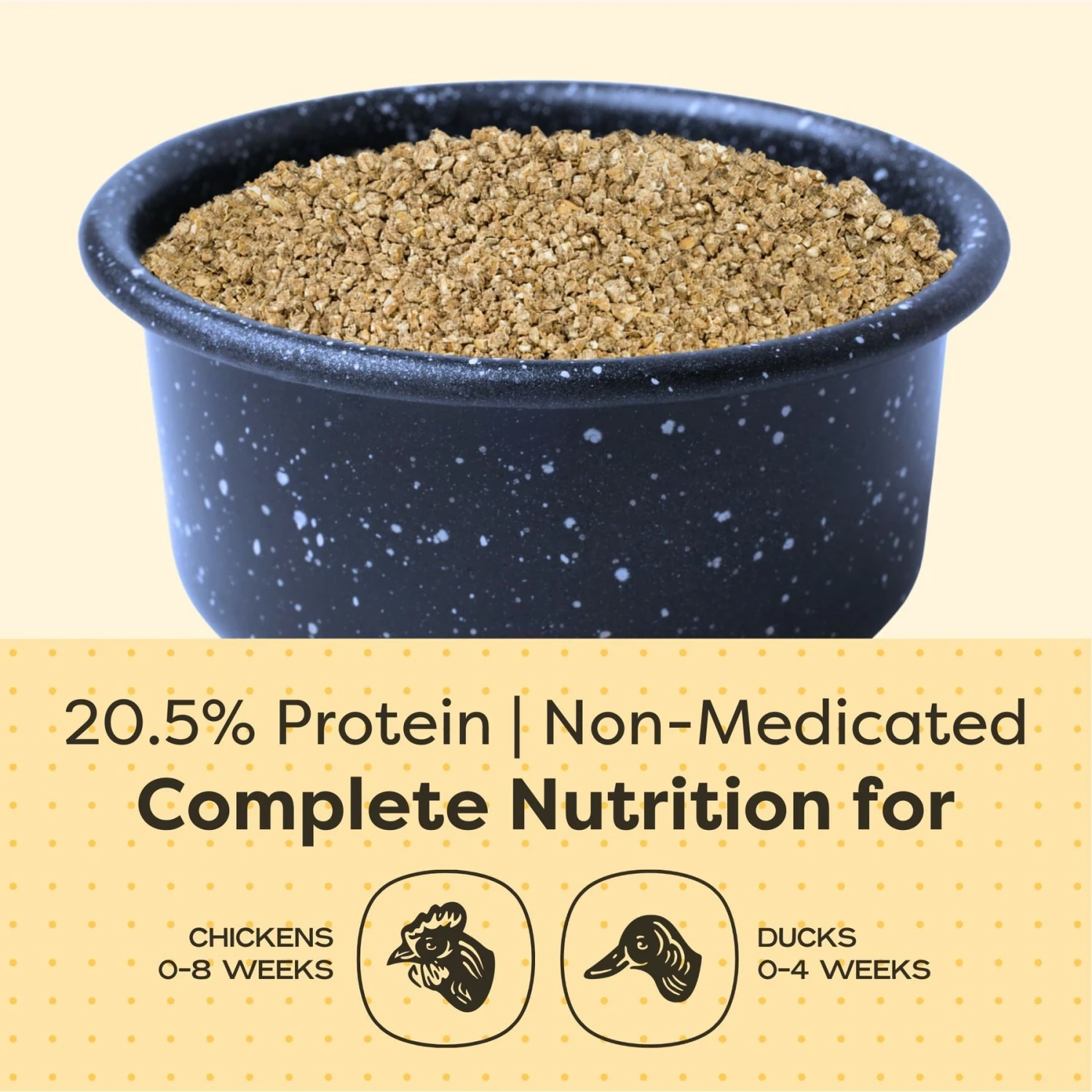 Scratch And Peck Feeds Organic Chicken, Duck, & Waterfowl 20.5% Protein Crumbles & GRUB Protein Starter Feed 5 Scratch And Peck Feeds Organic Chicken, Duck, & Waterfowl 20.5% Protein Crumbles & GRUB Protein Starter Feed - Image 5