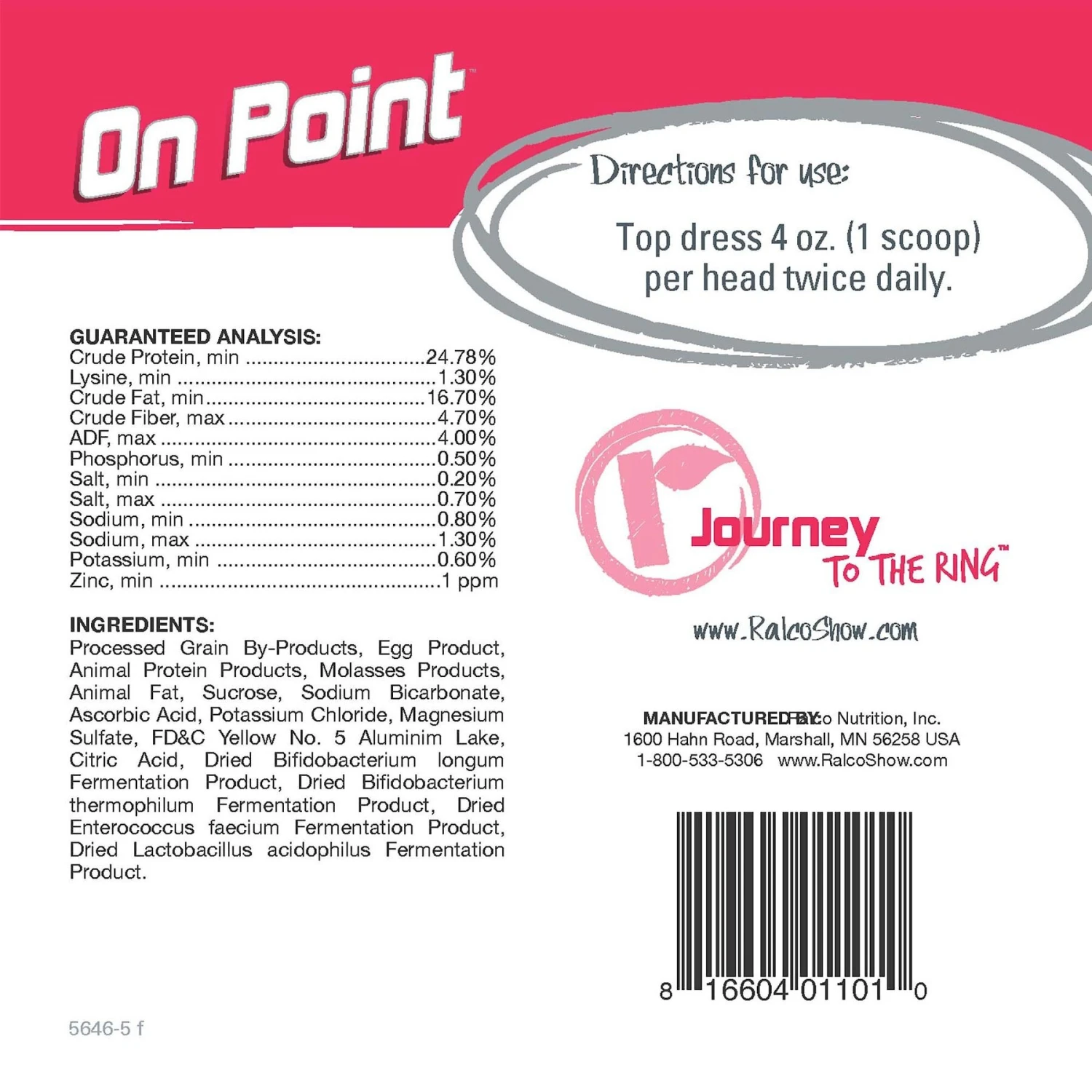 Ralco Show On Point Cattle Supplement, 5-lb Pail 3 Ralco Show On Point Cattle Supplement, 5-lb Pail - Image 3