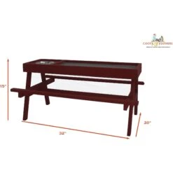 Coops & Feathers Chick-Nic Table Poultry Feeder, Red -Meadow Farm 370730 PT3. AC SS1800 V1646943410