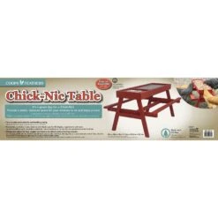 Coops & Feathers Chick-Nic Table Poultry Feeder, Red -Meadow Farm 370730 PT7. AC SS1800 V1646948221