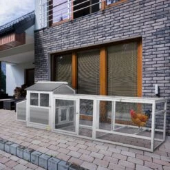 Coziwow Wooden Outdoor Chicken Coop With Run & Nesting Box Small Pet Habitats -Meadow Farm 523046 PT5. AC SS1800 V1664534282