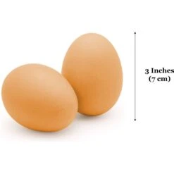 SunGrow Chicken & Duck Training Fake Wooden Eggs, Easter Craft Painting & Home Decor, 2 Count -Meadow Farm 539422 PT5. AC SS1800 V1694031624