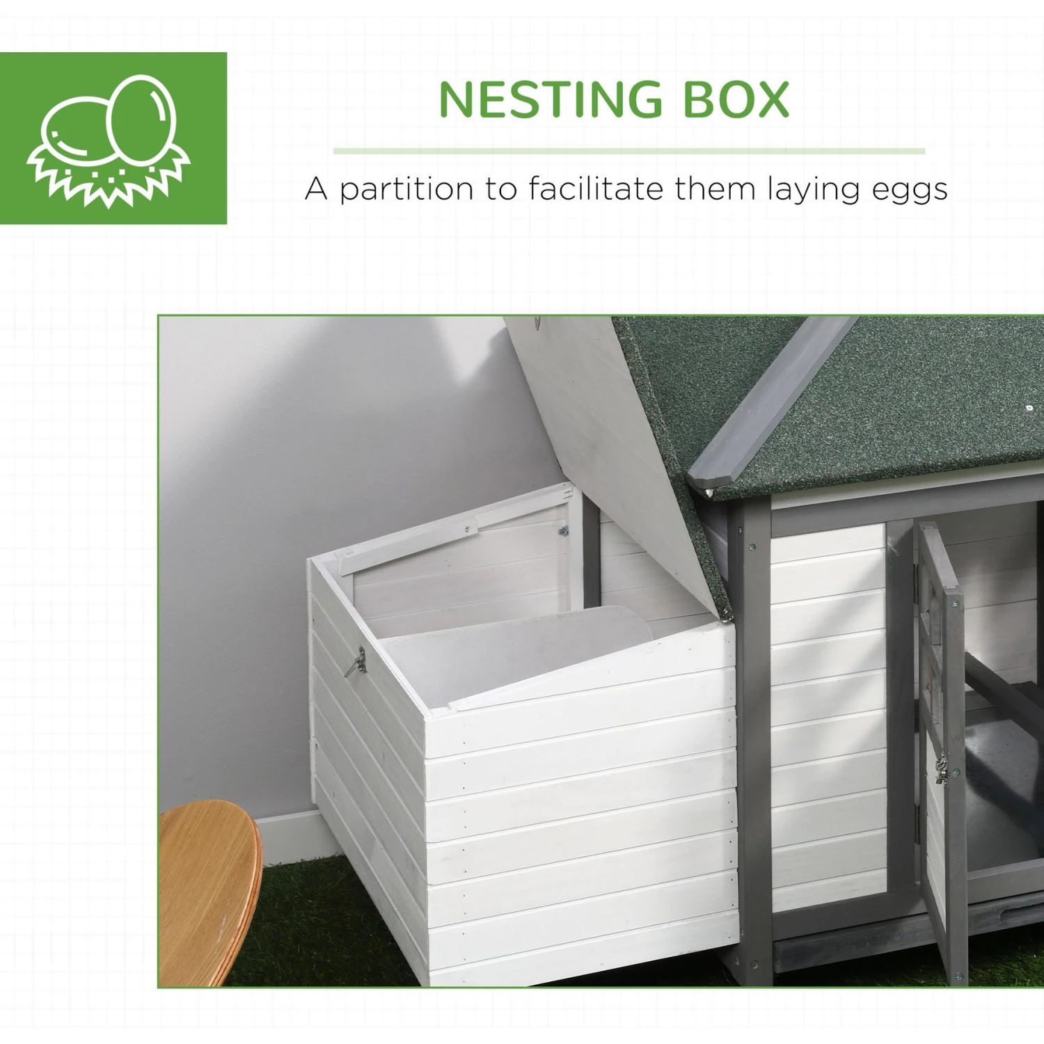 PawHut Wooden Chicken Coop Hen House & Rabbit Hutch 8 PawHut Wooden Chicken Coop Hen House & Rabbit Hutch - Image 8