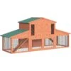 PawHut Outdoor Run Wooden Bunny Rabbit Hutch & Chicken Coop