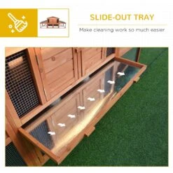 PawHut Outdoor Run Wooden Bunny Rabbit Hutch & Chicken Coop -Meadow Farm 539926 PT7. AC SS1800 V1657658927
