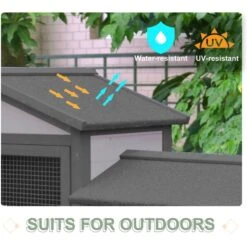 PawHut Outdoor Raised Painted Deluxe Wood Rabbit Hutch 15 PawHut Outdoor Raised Painted Deluxe Wood Rabbit Hutch -Meadow Farm 539950 PT6. AC SS1800 V1657658928