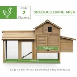 PawHut Nesting Box Wooden Chicken Coop, Hen House & Rabbit Hutch -Meadow Farm 540046 PT5. AC SS1800 V1657658929