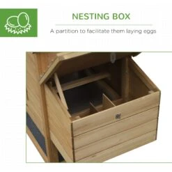 PawHut Nesting Box Wooden Chicken Coop, Hen House & Rabbit Hutch -Meadow Farm 540046 PT7. AC SS1800 V1657658929