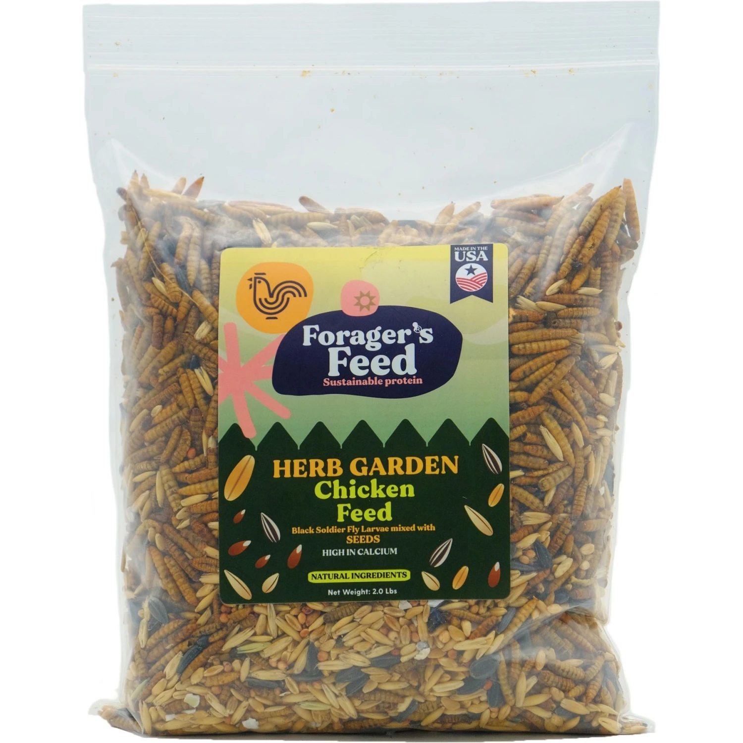 Forager's Feed Herb Garden BSFL & Seeds Poultry Feed 1 Forager's Feed Herb Garden BSFL & Seeds Poultry Feed