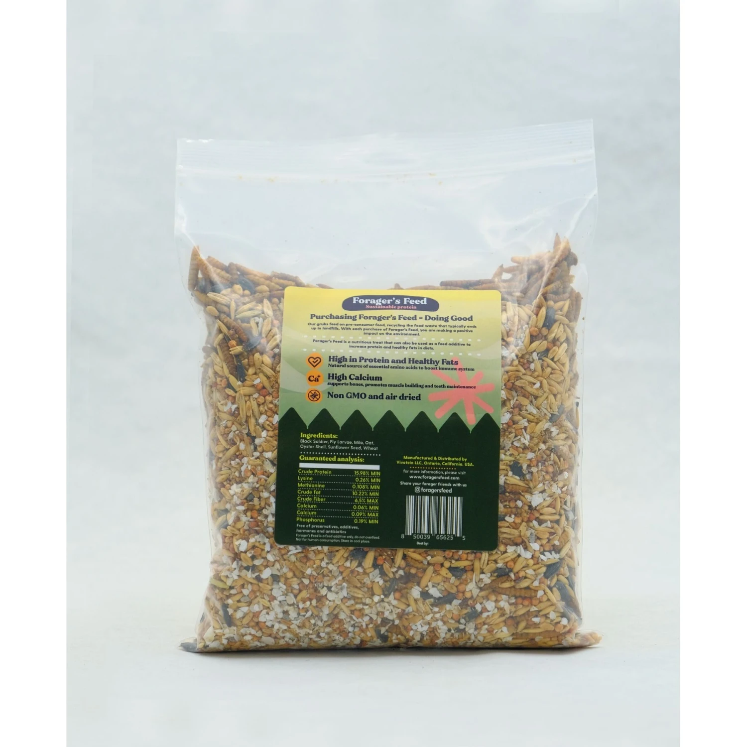 Forager's Feed Herb Garden BSFL & Seeds Poultry Feed 2 Forager's Feed Herb Garden BSFL & Seeds Poultry Feed - Image 2