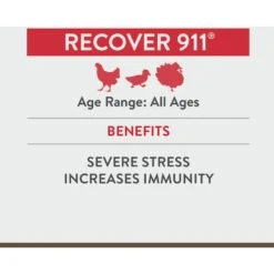 FlockLeader Recover 911 Poultry Supplement, 8-oz Bag -Meadow Farm 625662 PT2. AC SS1800 V1701362919
