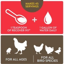 FlockLeader Recover 911 Poultry Supplement, 8-oz Bag -Meadow Farm 625662 PT4. AC SS1800 V1701362919