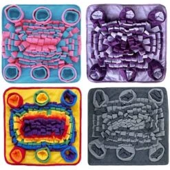 Piggy Poo And Crew Farm Animal Snuffle Mat, Assorted Colors, 4 Count