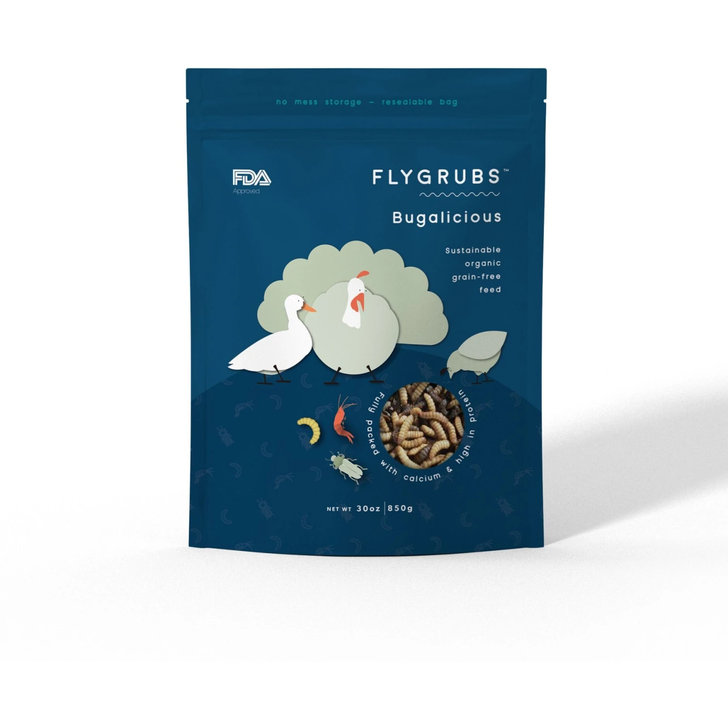 FLYGRUBS Bugalicious Bird Treats, 30-oz Bag 2 FLYGRUBS Bugalicious Bird Treats, 30-oz Bag - Image 2