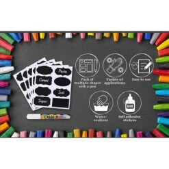 SunGrow Sticker Chalkboard Labels For Cat & Dog Food Storage Container & Kitchen Jars -Meadow Farm 666518 PT2. AC SS1800 V1666839235