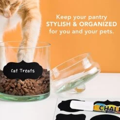 SunGrow Sticker Chalkboard Labels For Cat & Dog Food Storage Container & Kitchen Jars -Meadow Farm 666518 PT4. AC SS1800 V1666838752